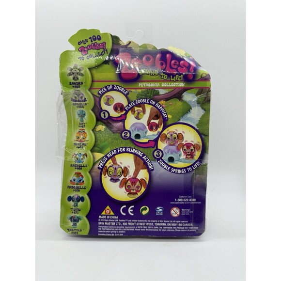 2010 Zoobles Spring to Life Tutu 071 & Tabitha 072 POP OPEN ACTION PETAGONIA NIB - Picture 2 of 7